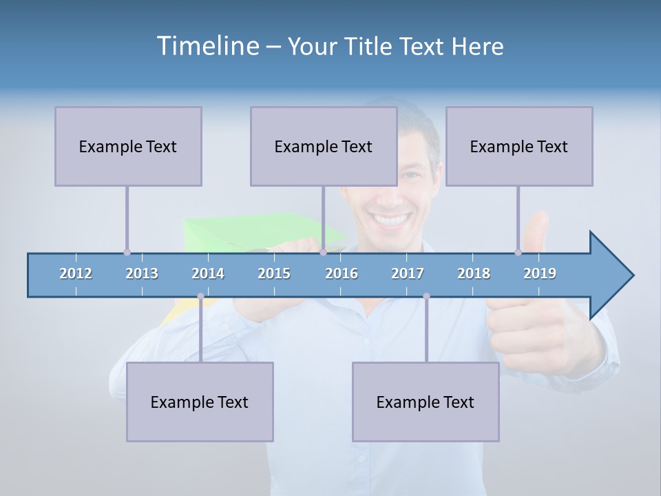 Rejoice Donate Man PowerPoint Template