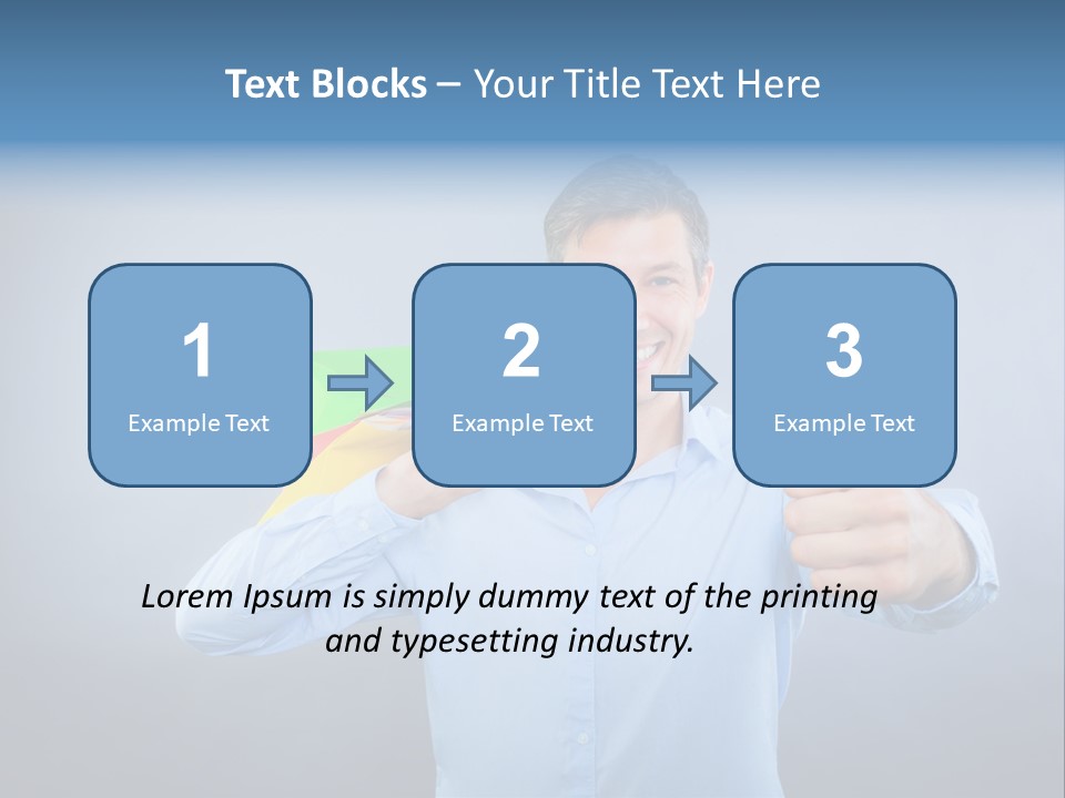 Rejoice Donate Man PowerPoint Template