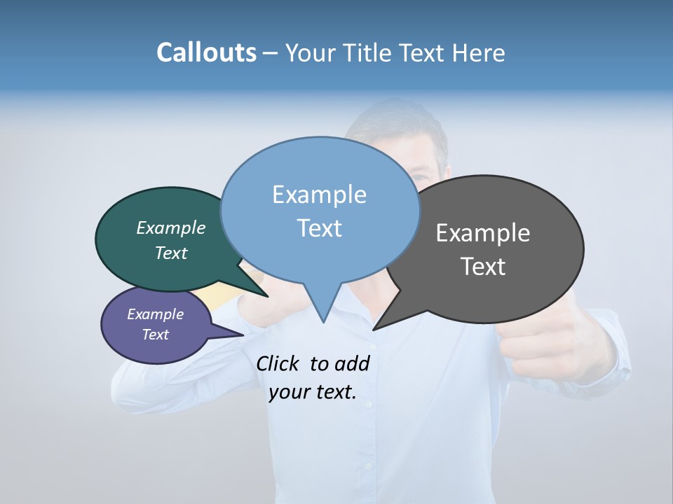 Rejoice Donate Man PowerPoint Template