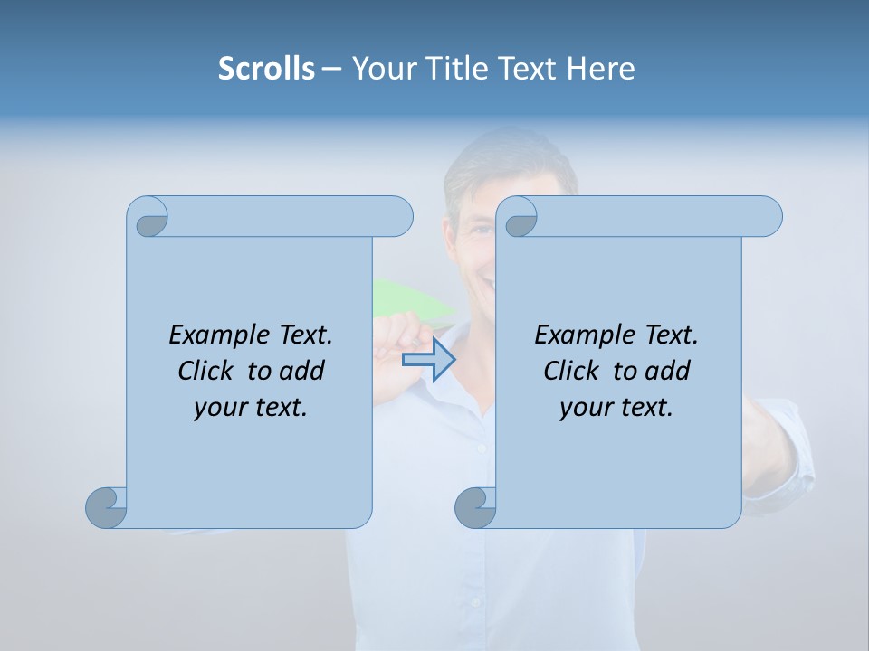 Rejoice Donate Man PowerPoint Template