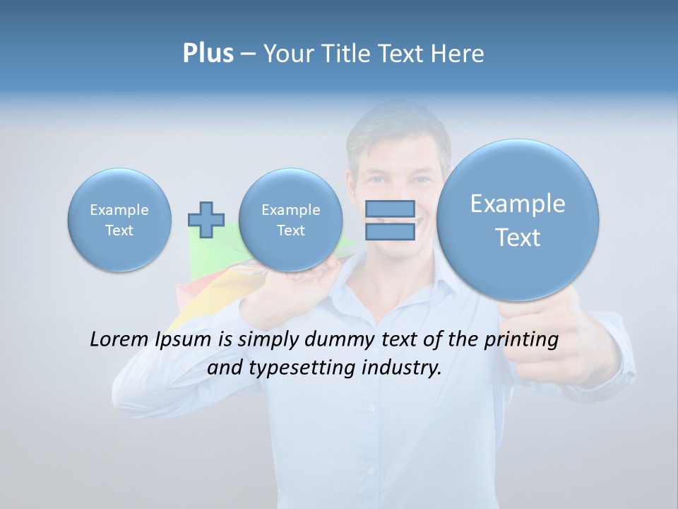 Rejoice Donate Man PowerPoint Template