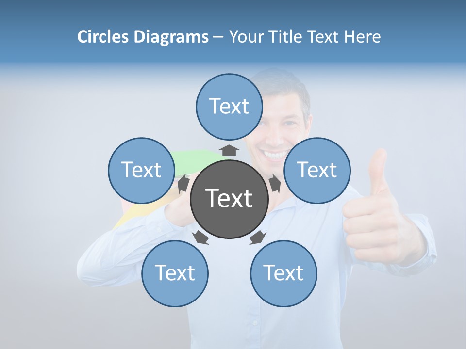 Rejoice Donate Man PowerPoint Template