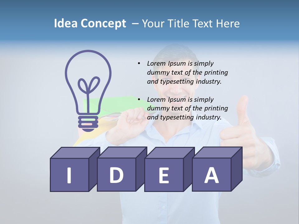 Rejoice Donate Man PowerPoint Template