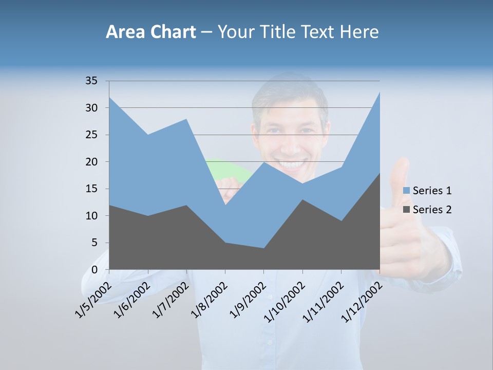 Rejoice Donate Man PowerPoint Template