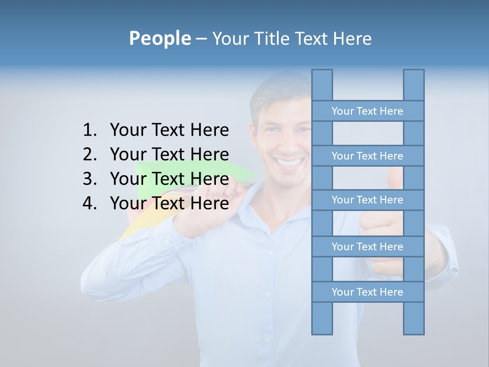 Rejoice Donate Man PowerPoint Template