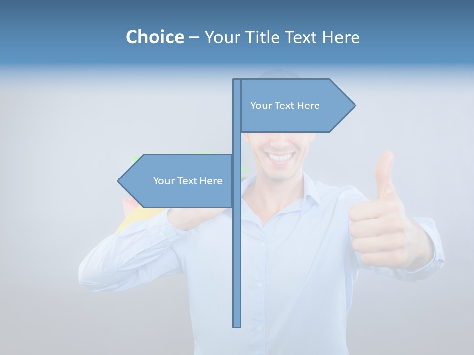 Rejoice Donate Man PowerPoint Template