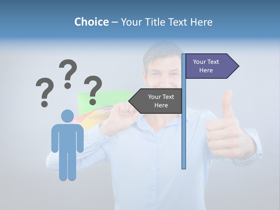 Rejoice Donate Man PowerPoint Template