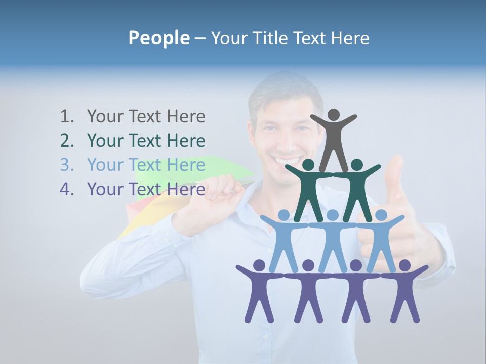 Rejoice Donate Man PowerPoint Template