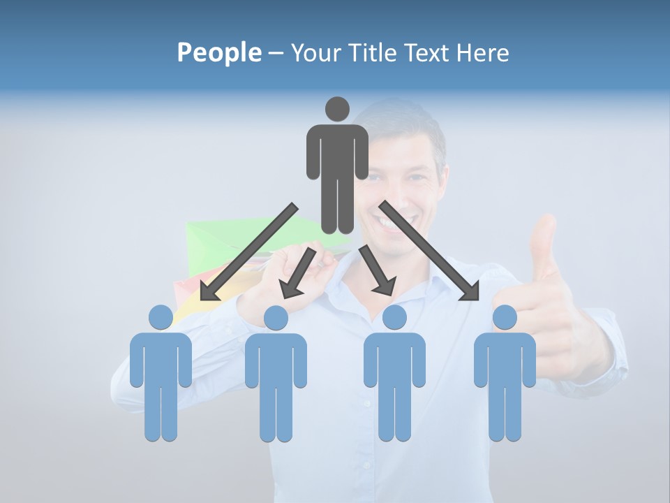 Rejoice Donate Man PowerPoint Template