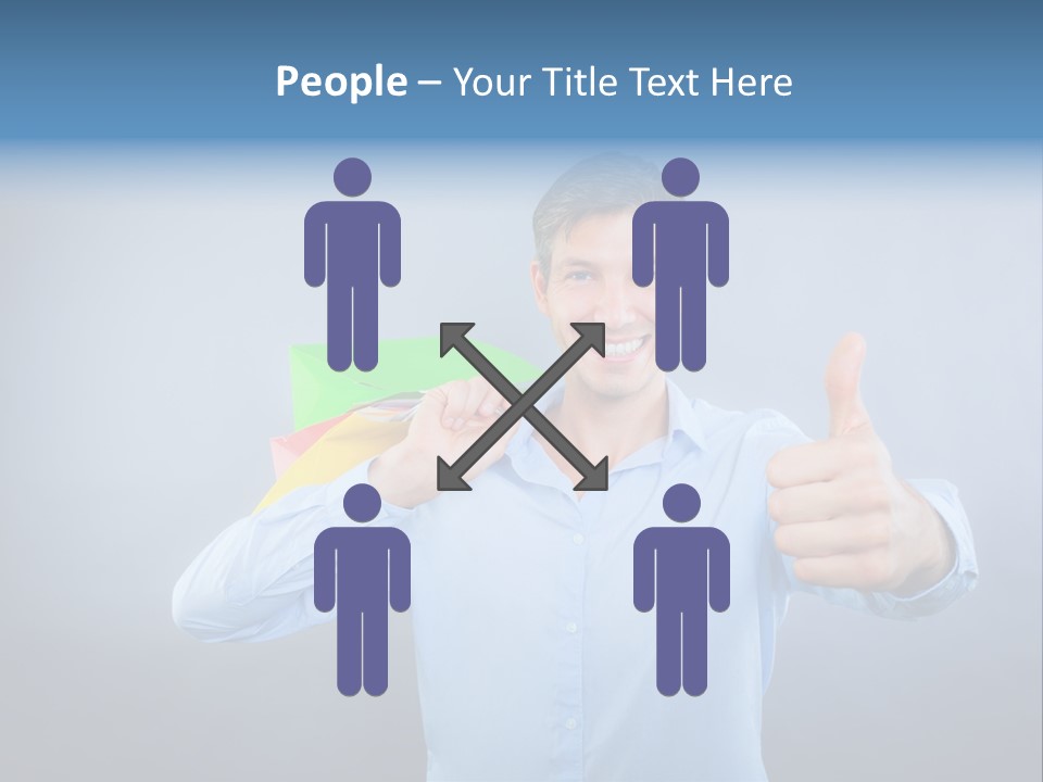 Rejoice Donate Man PowerPoint Template