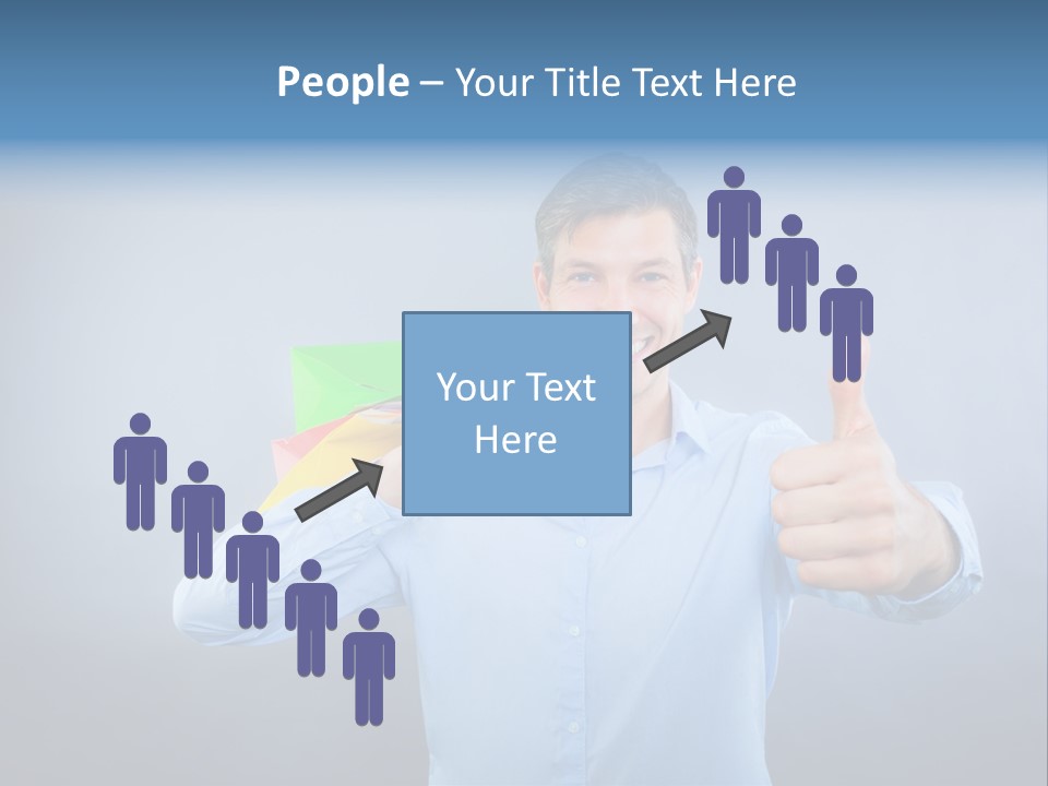 Rejoice Donate Man PowerPoint Template