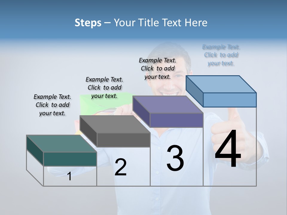 Rejoice Donate Man PowerPoint Template