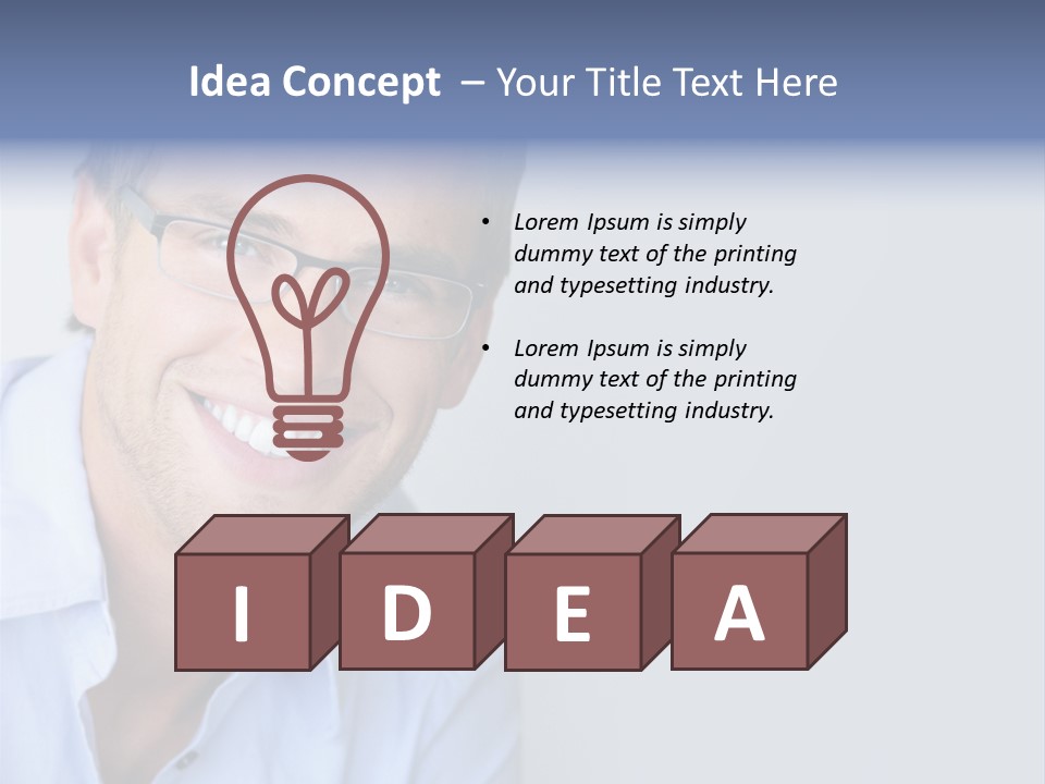 Hair Space Businessman PowerPoint Template