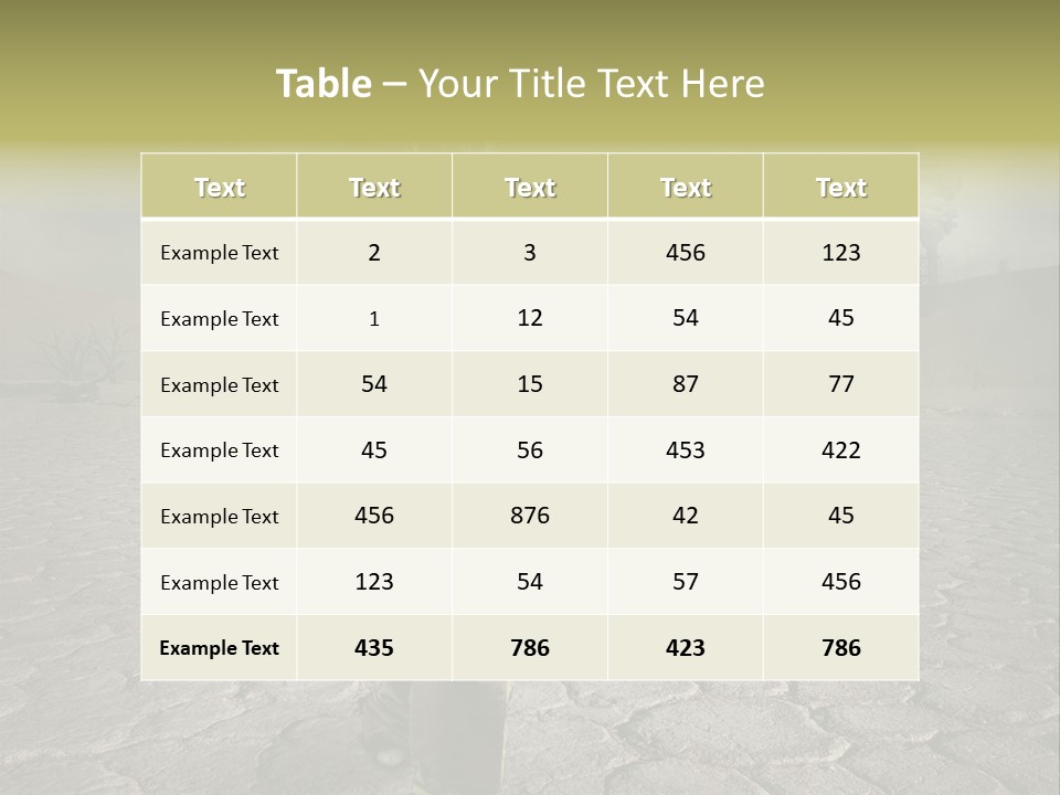 Landscape Safety Climate Change PowerPoint Template