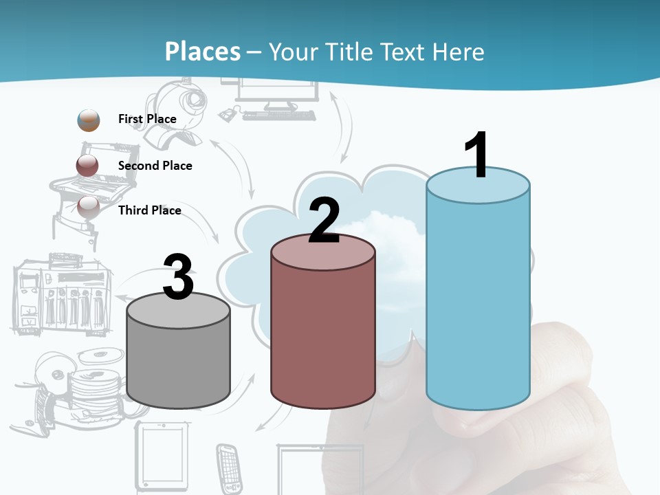 Businessman Server Idea PowerPoint Template