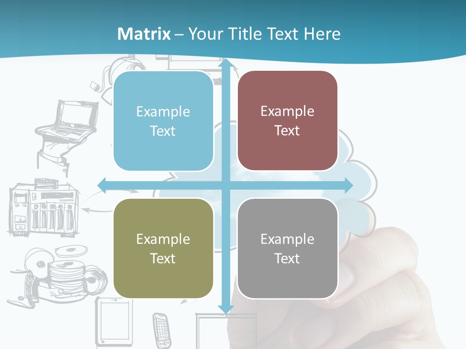Businessman Server Idea PowerPoint Template