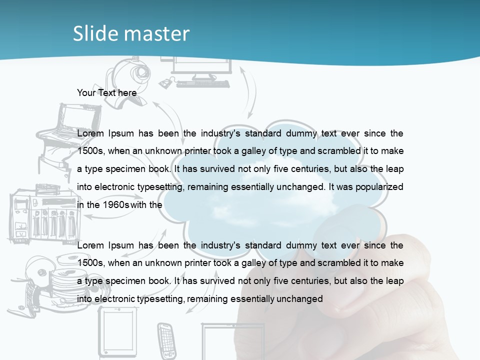 Businessman Server Idea PowerPoint Template