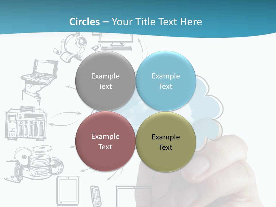 Businessman Server Idea PowerPoint Template