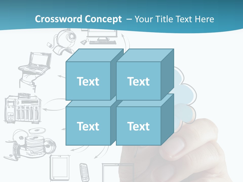 Businessman Server Idea PowerPoint Template