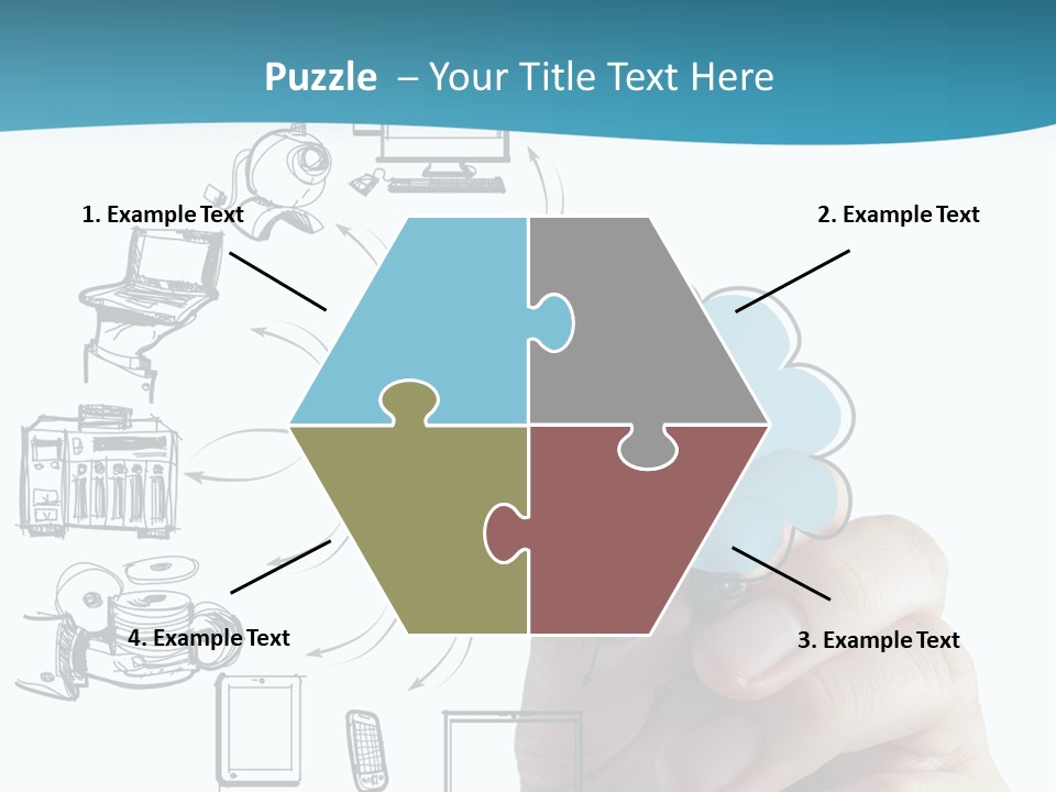 Businessman Server Idea PowerPoint Template