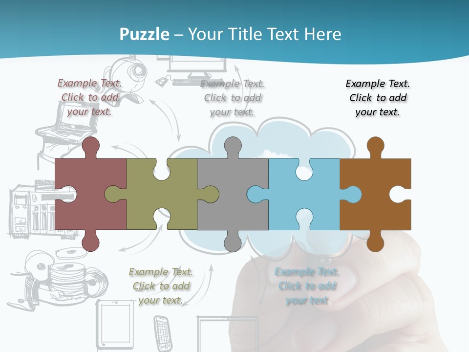 Businessman Server Idea PowerPoint Template