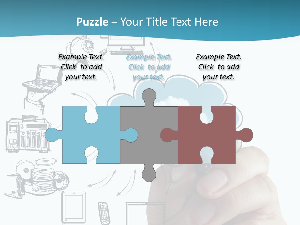 Businessman Server Idea PowerPoint Template