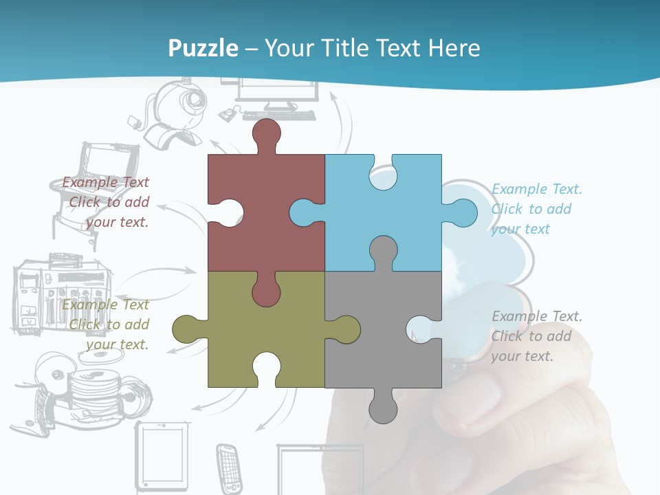 Businessman Server Idea PowerPoint Template