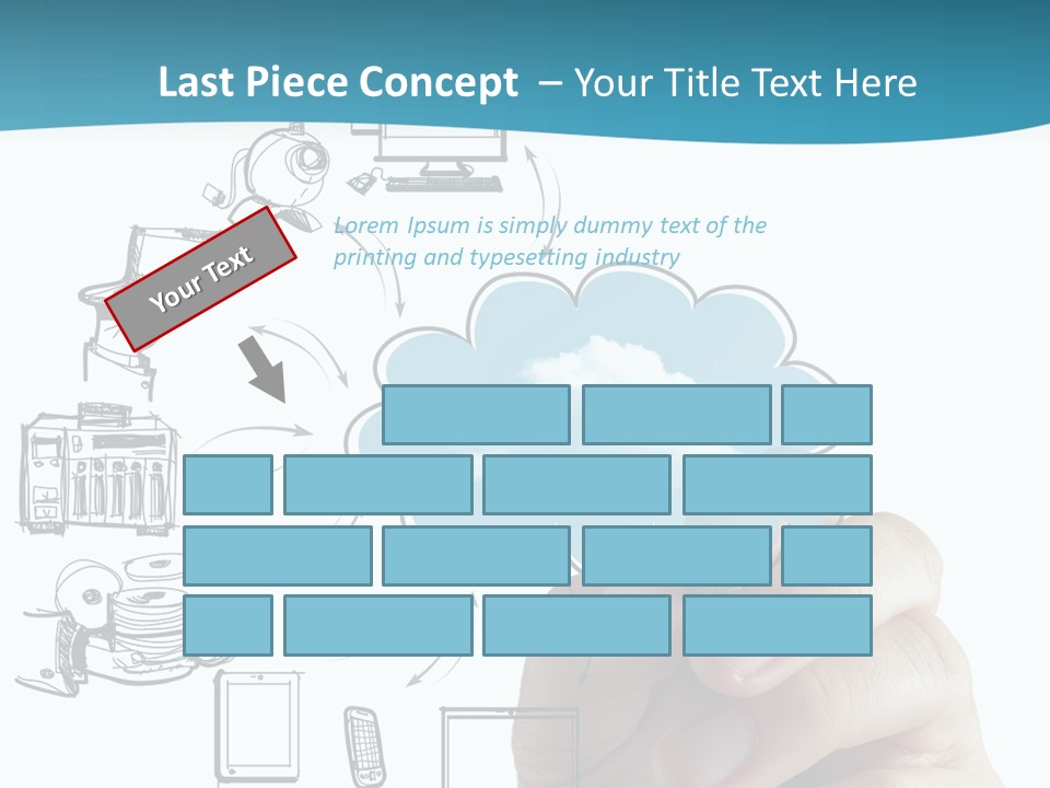 Businessman Server Idea PowerPoint Template