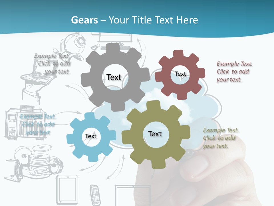 Businessman Server Idea PowerPoint Template