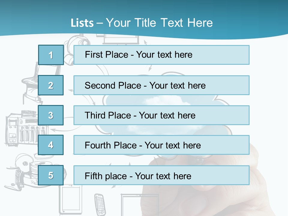 Businessman Server Idea PowerPoint Template