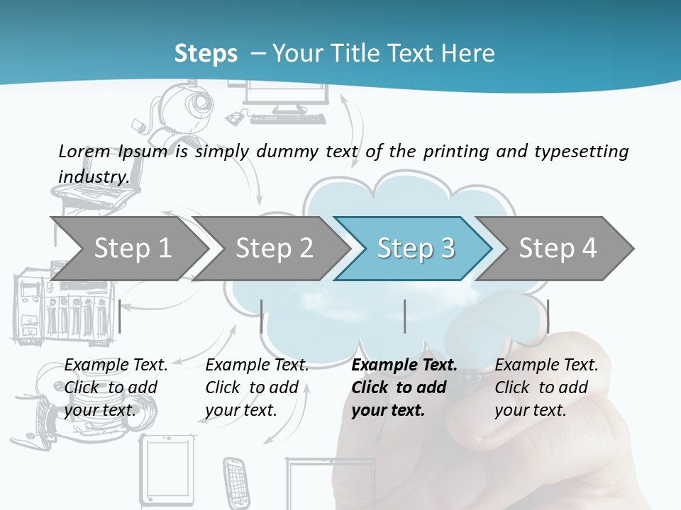Businessman Server Idea PowerPoint Template