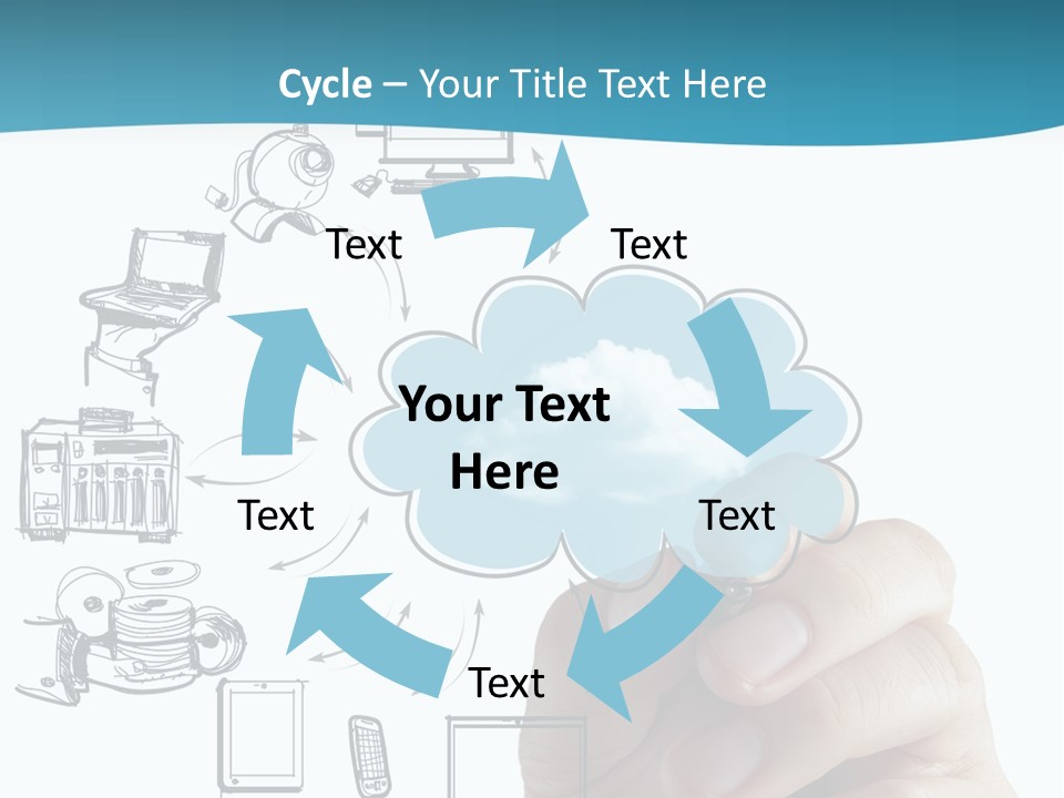 Businessman Server Idea PowerPoint Template