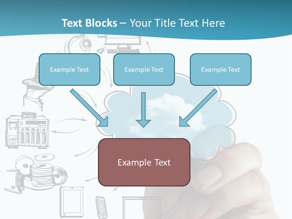 Businessman Server Idea PowerPoint Template