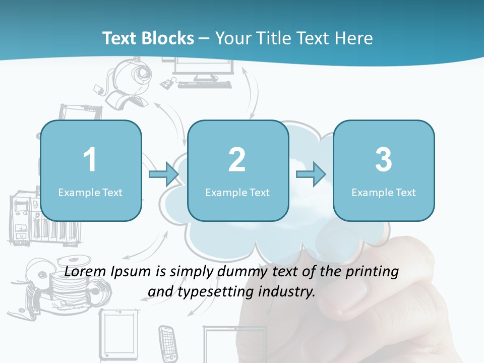 Businessman Server Idea PowerPoint Template