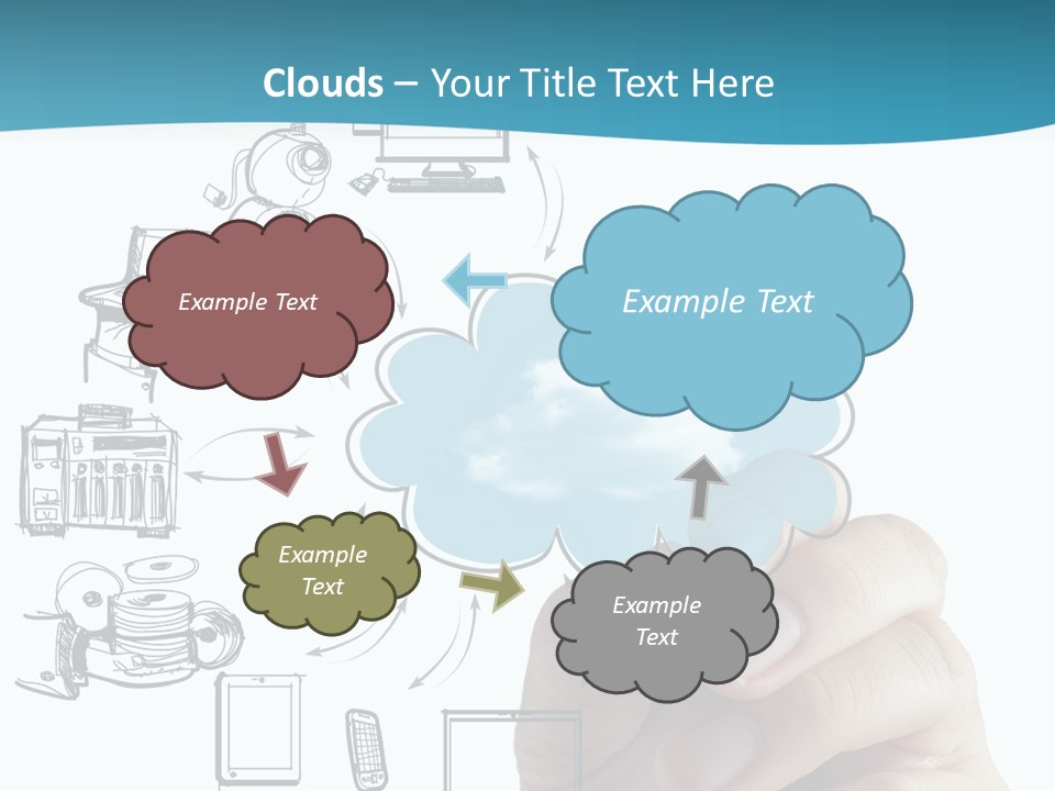 Businessman Server Idea PowerPoint Template