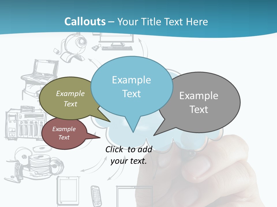 Businessman Server Idea PowerPoint Template