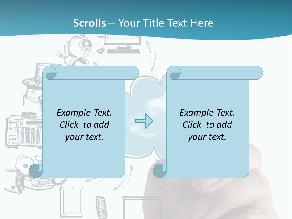 Businessman Server Idea PowerPoint Template