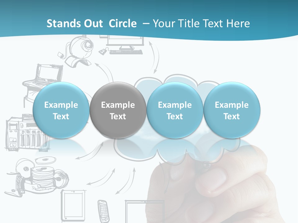 Businessman Server Idea PowerPoint Template