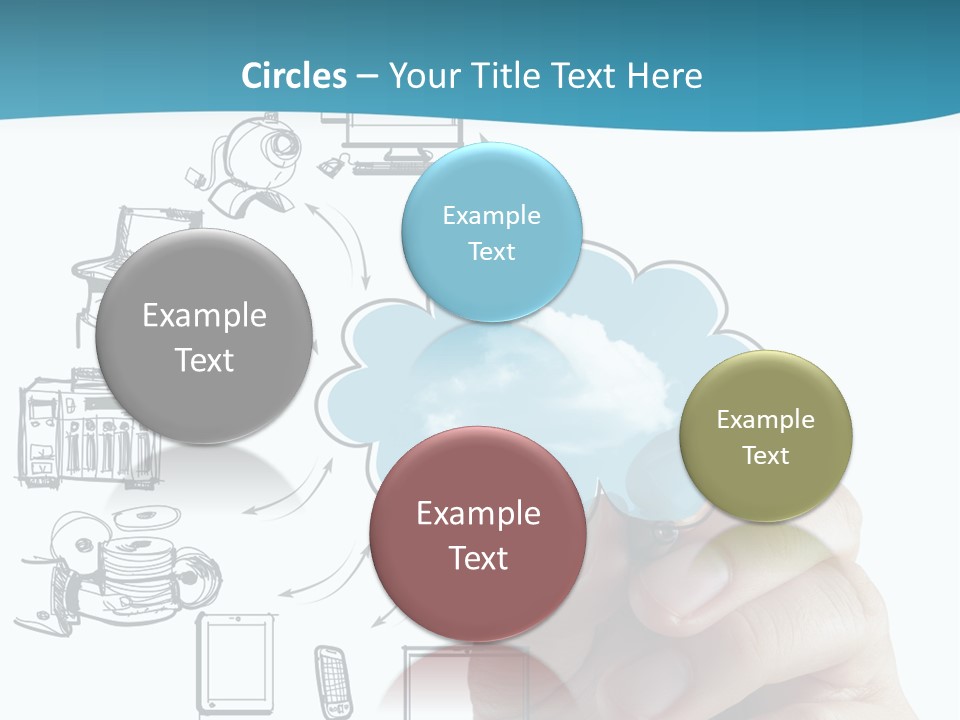 Businessman Server Idea PowerPoint Template