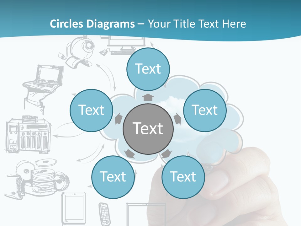 Businessman Server Idea PowerPoint Template