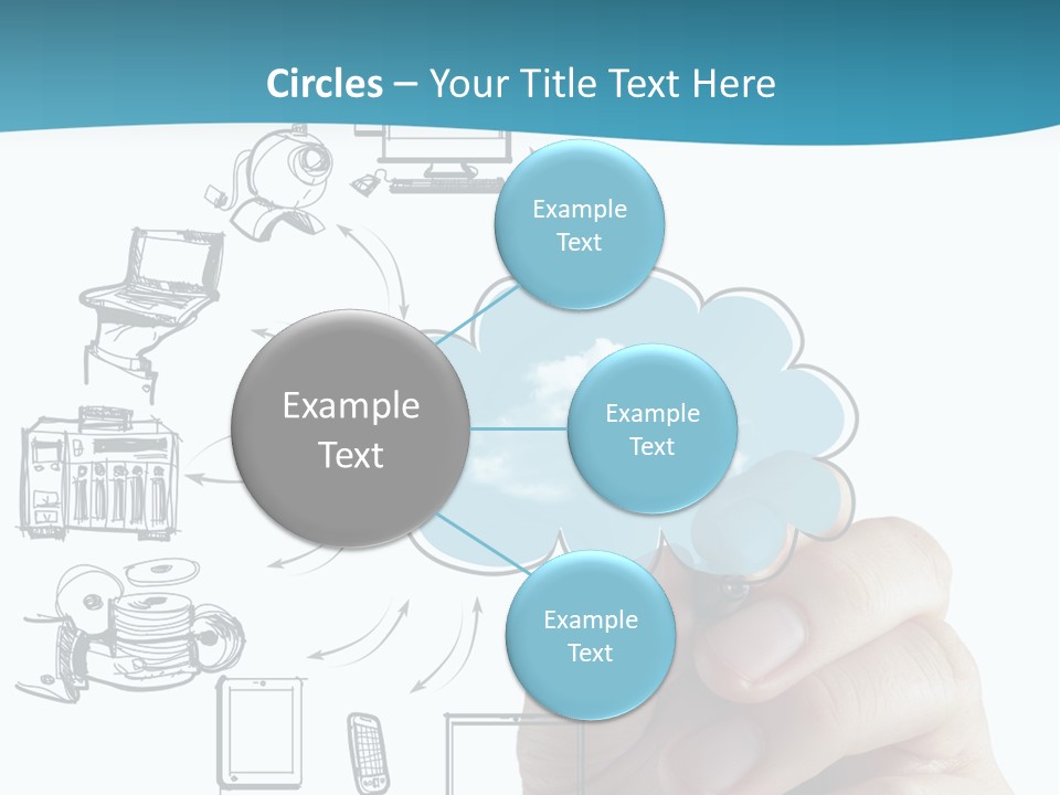 Businessman Server Idea PowerPoint Template