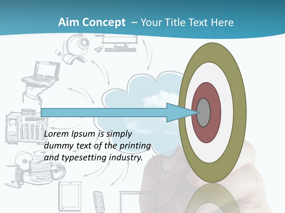 Businessman Server Idea PowerPoint Template