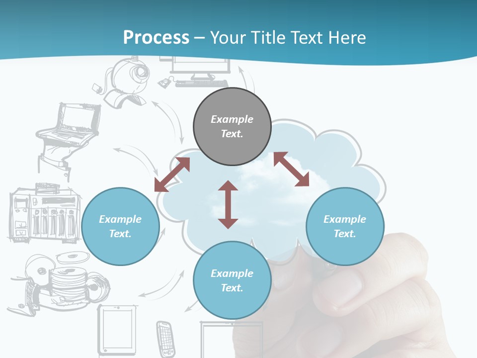 Businessman Server Idea PowerPoint Template