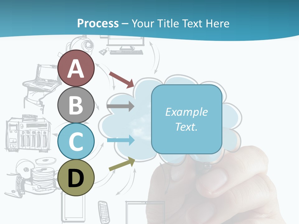 Businessman Server Idea PowerPoint Template