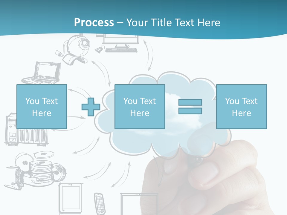 Businessman Server Idea PowerPoint Template