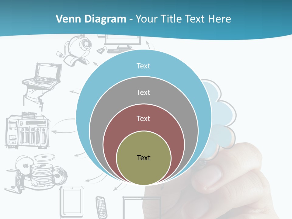 Businessman Server Idea PowerPoint Template
