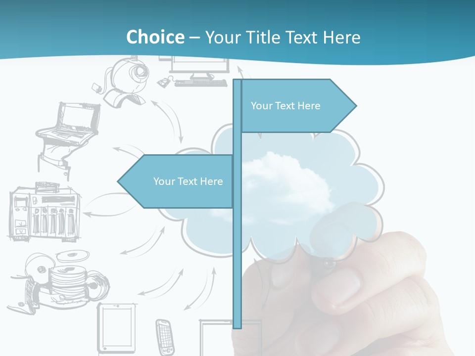 Businessman Server Idea PowerPoint Template