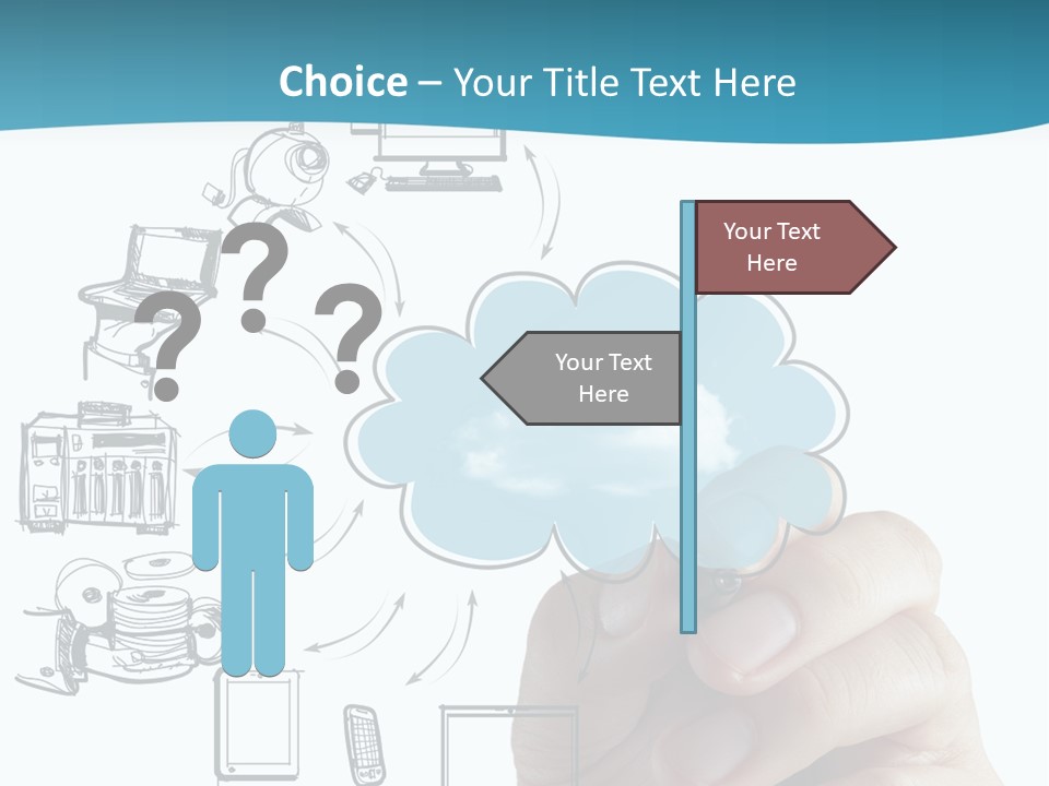 Businessman Server Idea PowerPoint Template