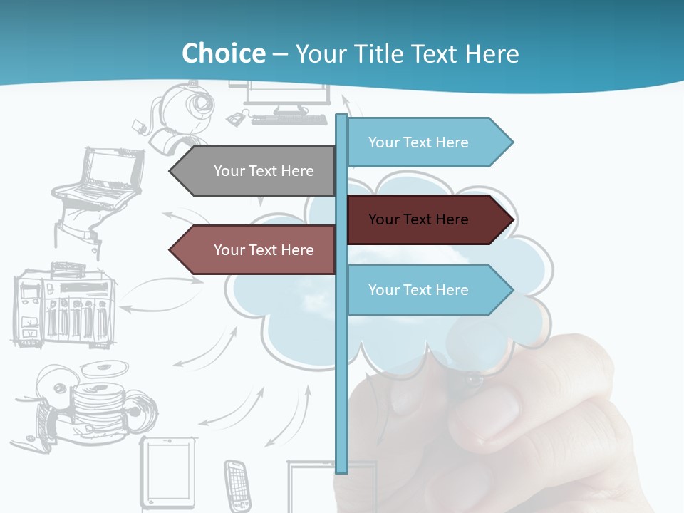 Businessman Server Idea PowerPoint Template