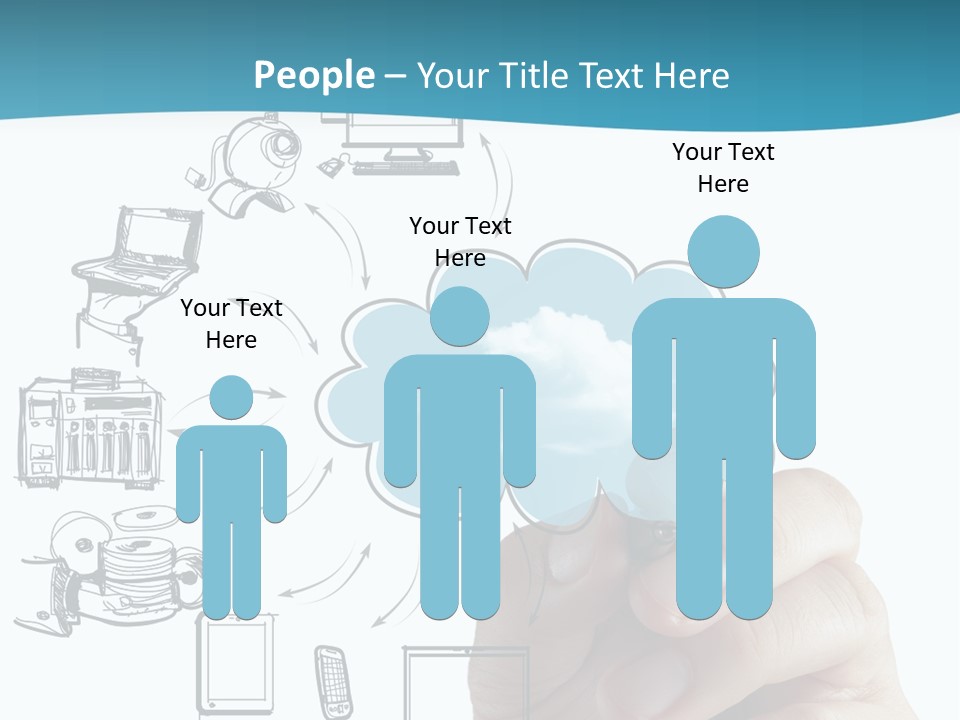 Businessman Server Idea PowerPoint Template